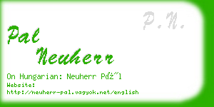 pal neuherr business card